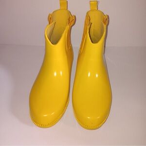 Esprit Yellow Gloss Chelsea Rain Ankle Boots